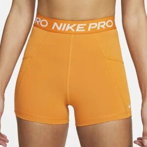 Nike Women's Orange Pro Shorts